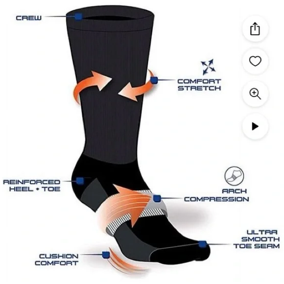 AND1 Men’s cushion crew socks - Picture 6 of 6